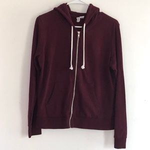 Divided Maroon Zip-up Hoodie - Size M